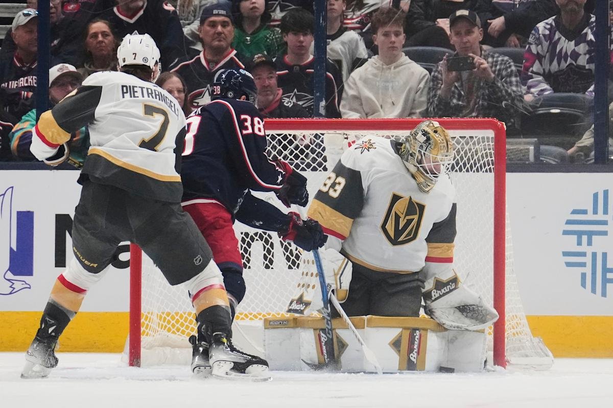 Adin Hill makes 27 saves and Vegas Golden Knights beat the Columbus Blue Jackets 4-0